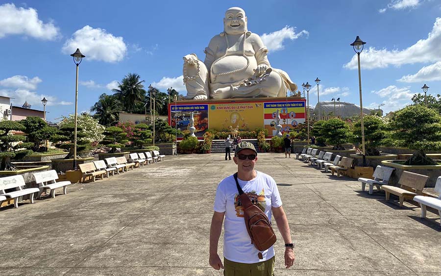 Vinh Trang Pagoda in a Mekong day trip